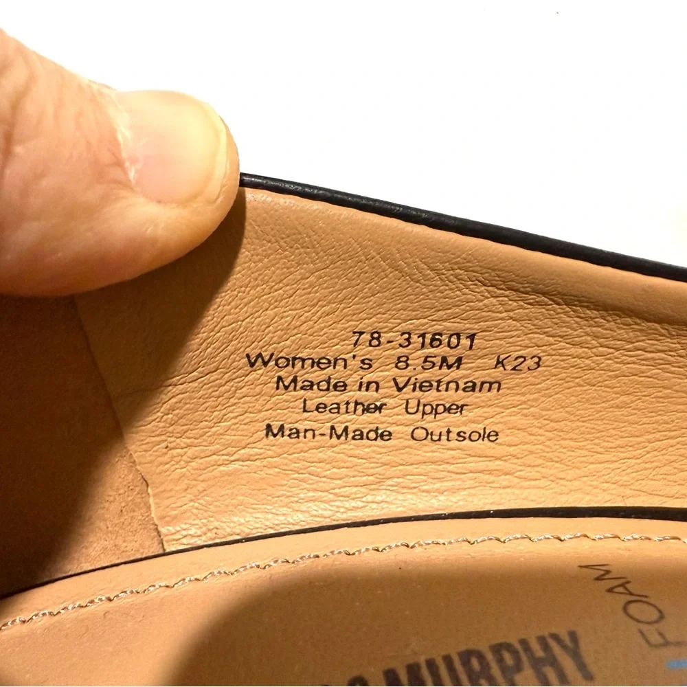 Johnston & Murphy Vicki Block Pump Sz 8.5 Leather Office Professional Classic